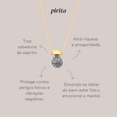 PINGENTE GARRAFINHA ZEN DOURADO COM PEDRINHAS